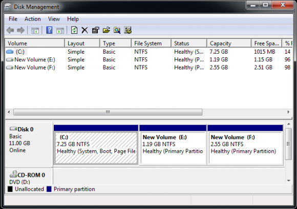 Image of Repartiționare cu Disk Management